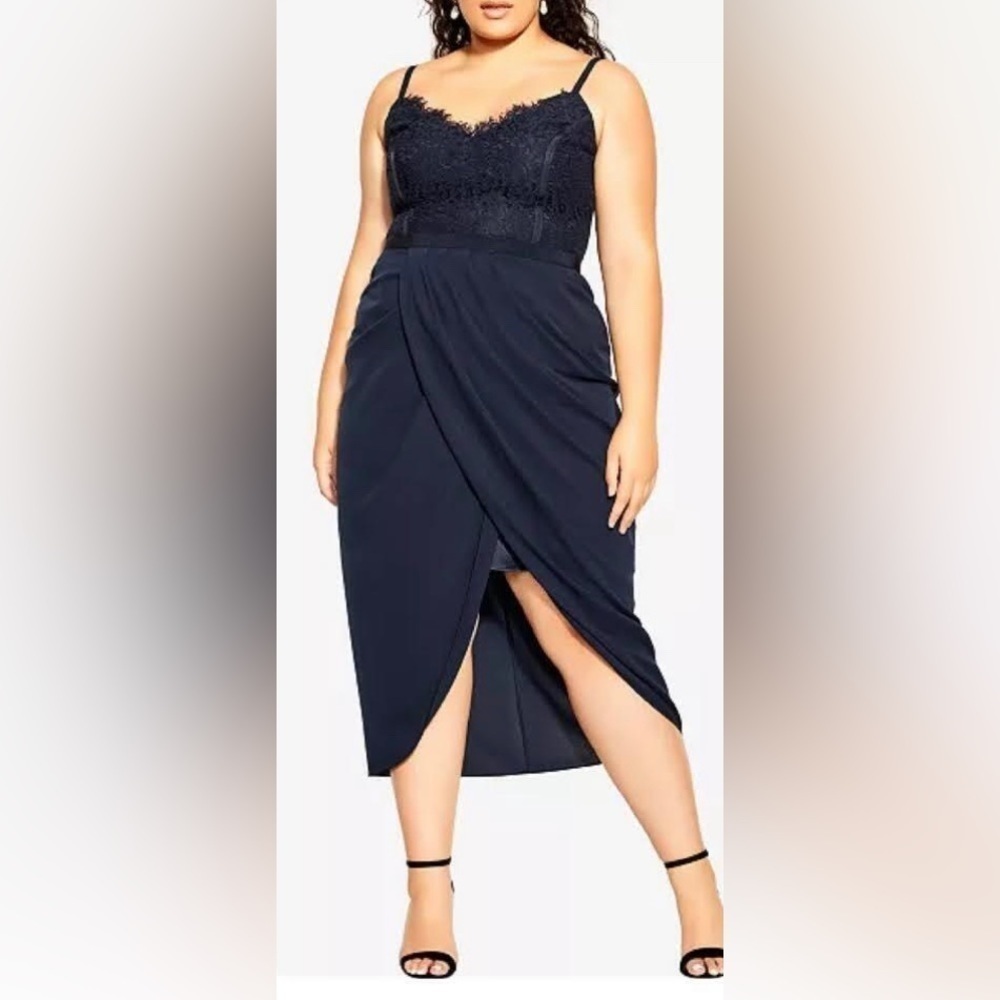 NWOT City Chic Lace Touch Maxi Dress Size XS/14